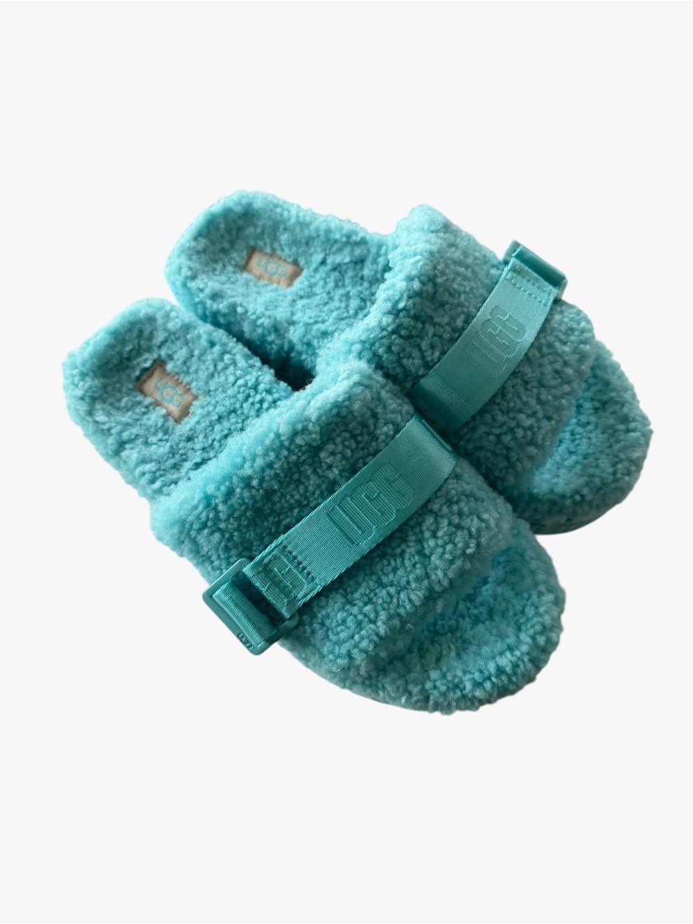 UGG Womens fluff Slider - Aqua Turquoise